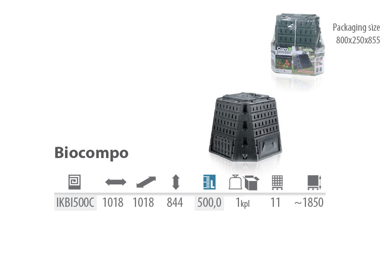Компостер Biocompo 500л, черный - фото 2 - id-p156477584