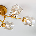 Потолочная люстра со стеклянными плафонами Eurosvet 30165/6 перламутровое золото, фото 3