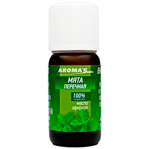 Натуральное эфирное масло Aroma’Saules "Мята перечная", 10 мл