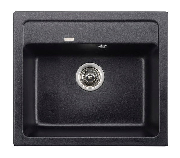 Мойка гранитная для кухни KAISER 570x500x200 Black Pearl, KGM-5750-BP
