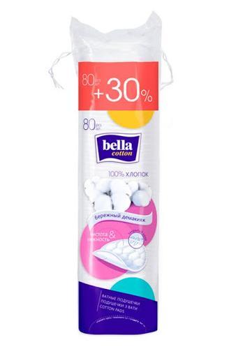 Ватные диски Bella "Cotton", 80 шт + 30 %