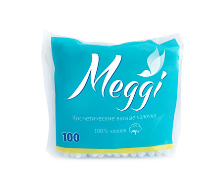 Ватные палочки Meggi "Cotton", 100 шт