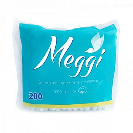 Ватные палочки Meggi "Cotton", 200 шт
