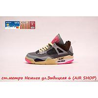 Nike Air Jordan 4 Grey/Pink, фото 1
