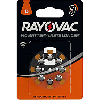Воздушно-цинковая батарейка Rayovac НАВ 13 ВВL для слуховых аппаратов, 1 шт