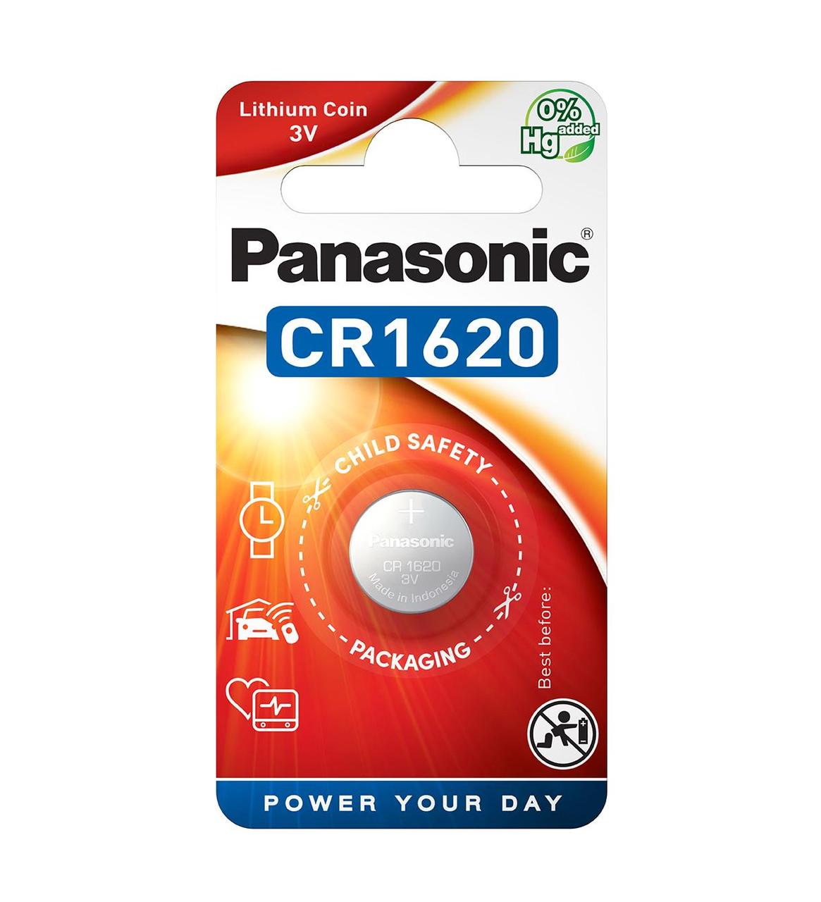 Литиевая батарейка Panasonic Lithium CR1620 6BP, 1 шт - фото 1 - id-p156509667