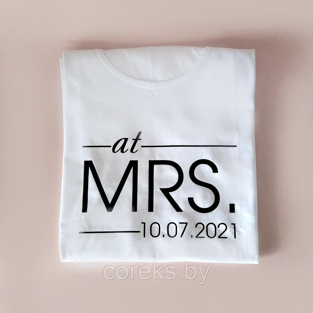 Футболка на свадьбу "MRS." - фото 1 - id-p156540001