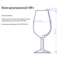Набор бокалов дегустационный винных 150 мл (6 штук), фото 2