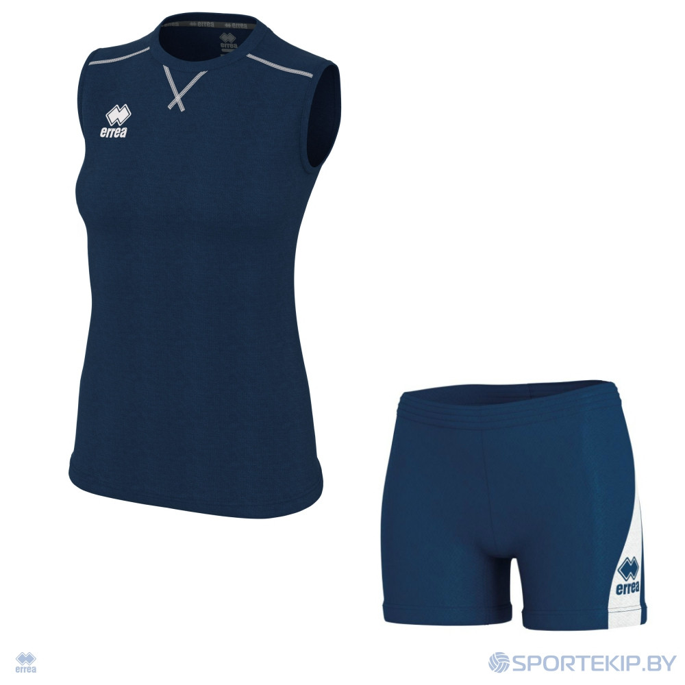 Комплект женской волейбольной формы ERREA ALISON + AMAZON 3.0 Темно-синий - фото 1 - id-p156545240