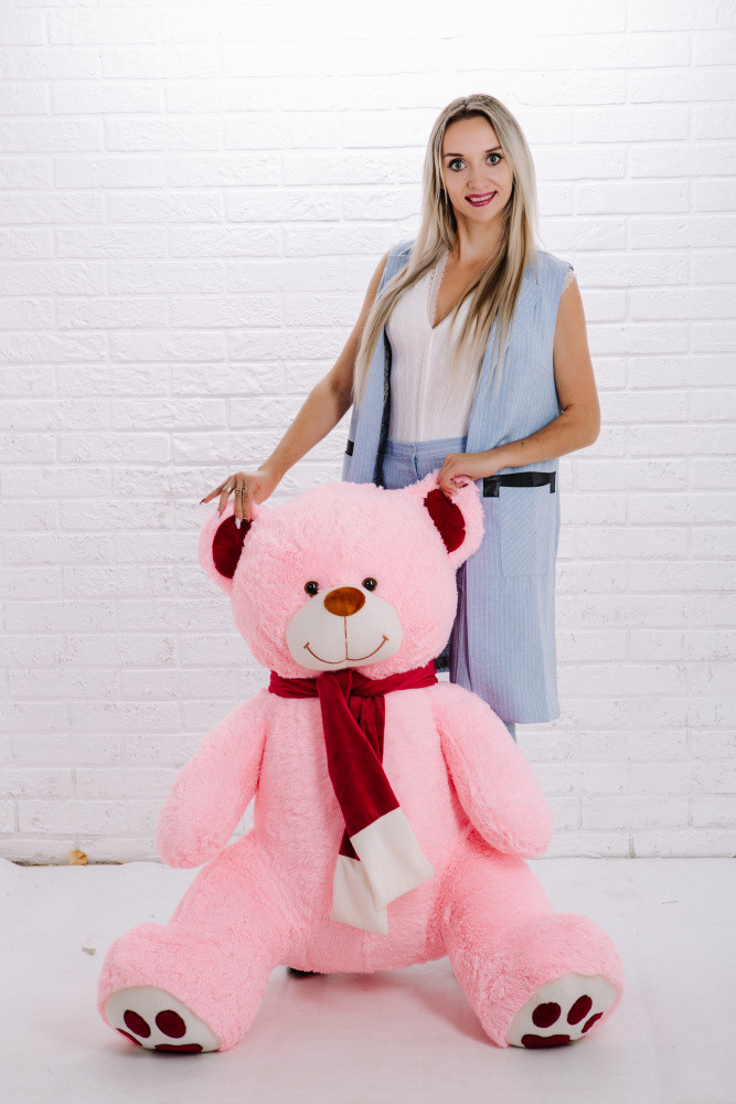 Мишка плюшевый 160см topBear 1603 розовый
