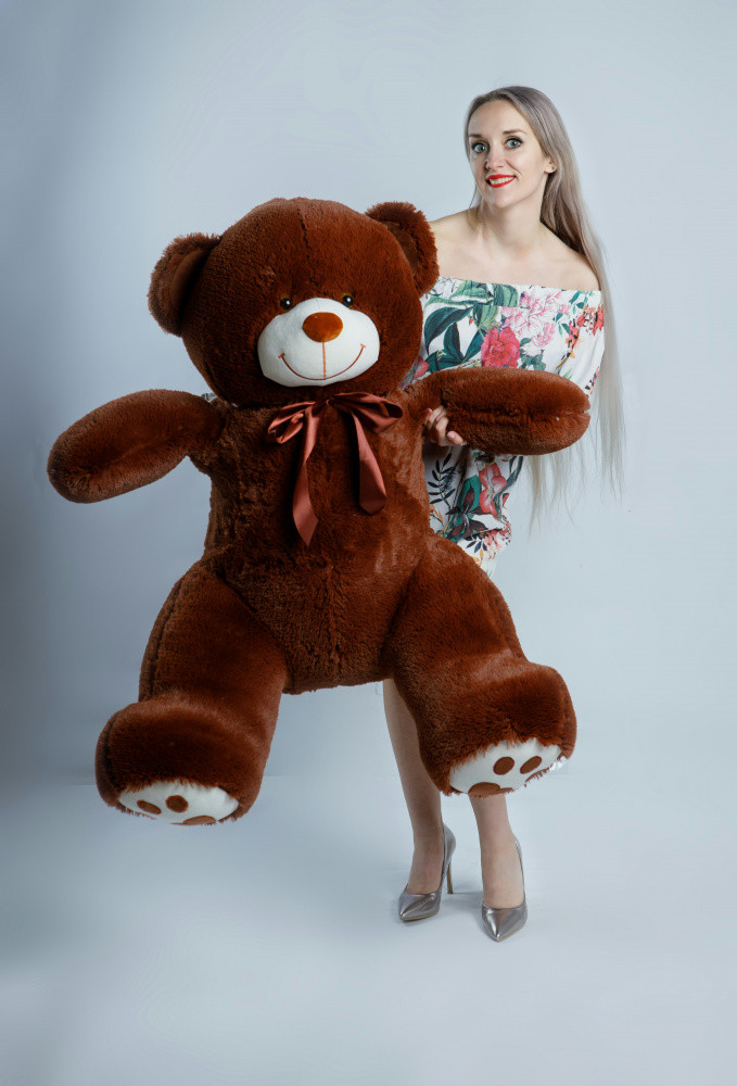 Мишка плюшевый 160см topBear 1604 шоколадный