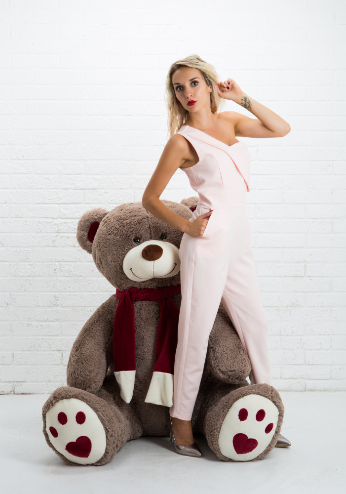 Мишка плюшевый 190см topBear 1903 пепельный