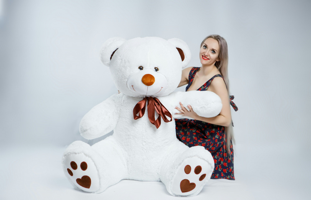 Мишка плюшевый 190см topBear 1904 белый