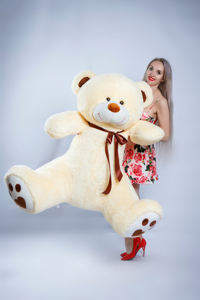 Мишка плюшевый 190см topBear 1904 абрикосовый