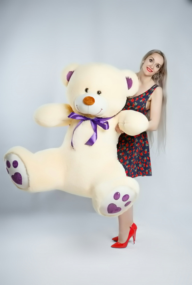 Мишка плюшевый 190см topBear 1906 абрикосовый