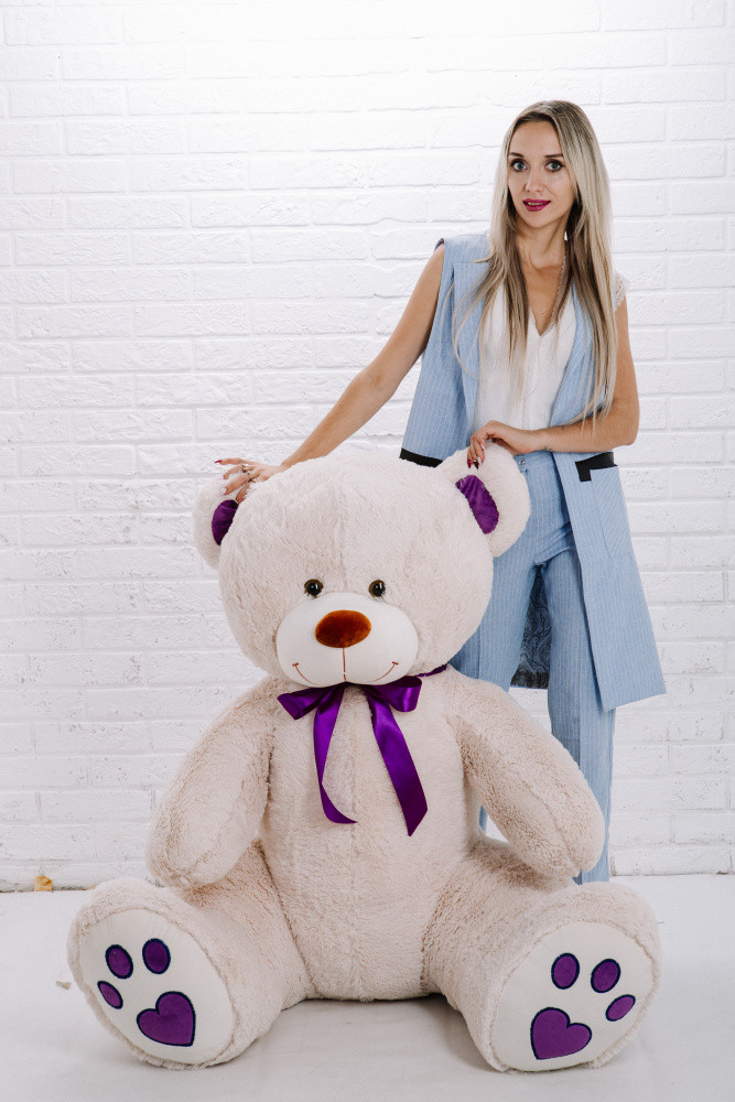 Мишка плюшевый 190см topBear 1906 дымчатый
