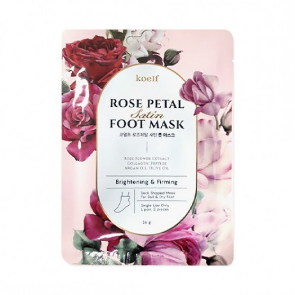 Маска-носочки для ног KOELF Rose Petal Satin Foot Mask