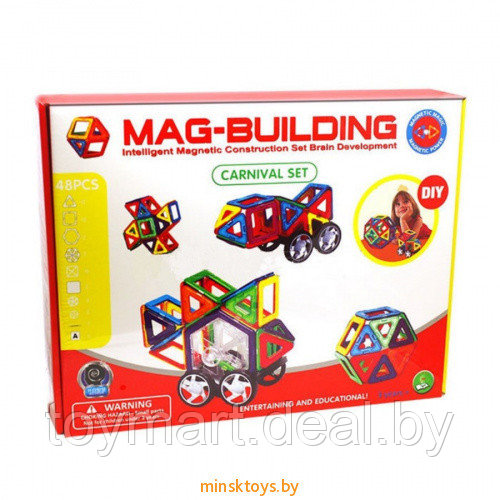 Магнитный конструктор Mag Building, 48 деталей, 1511