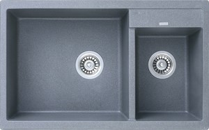 Мойка гранитная для кухни KAISER 800x500x190 Grey двойная, KG2M-8050-G