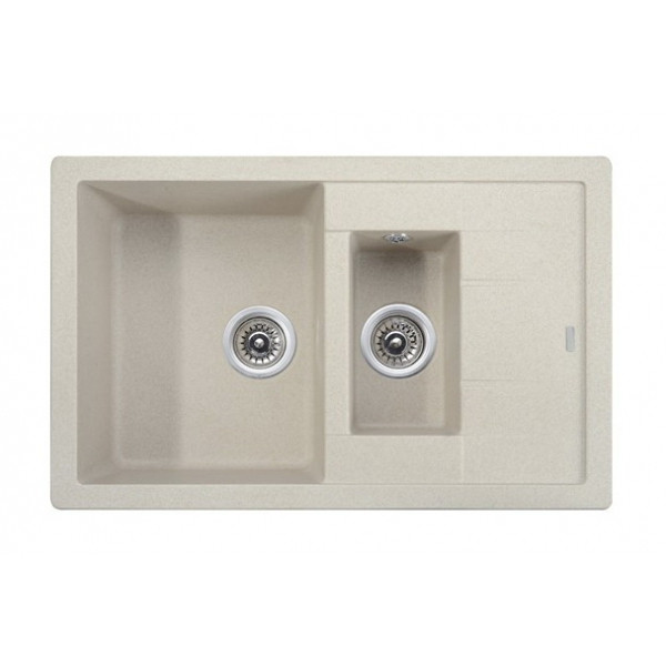 Мойка гранитная для кухни KAISER 780x500x190 Sand двойная, KG2M-7850-S