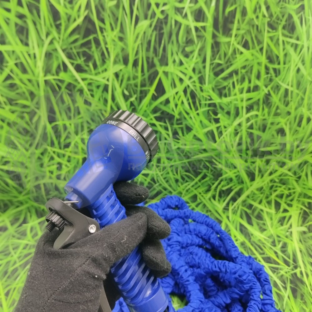 (КАЧЕСТВО) Шланг Xhose (Икс-Хоз) 60 метров поливочный (Икс-Хоз) саморастягивающийся с пульверизатором Синий - фото 5 - id-p93850107