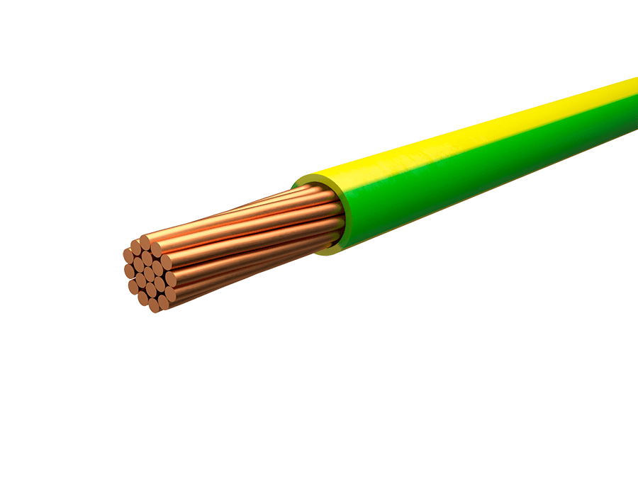 Провод ПуГВ (ПВ3) 1х1,5 желто-зеленый (БелРоскабель) - фото 1 - id-p156570339