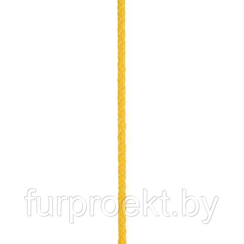 Шнур-веревка вязаный с сердечником 4мм (3,1г) желтый - фото 1 - id-p156610484