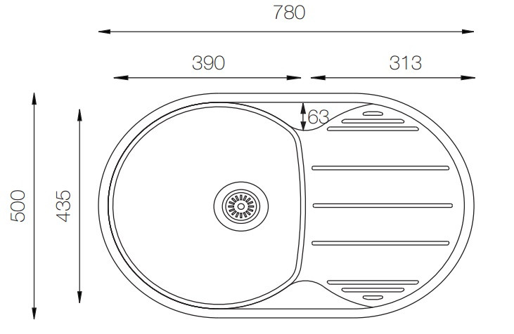 Мойка ZorG ZLL 7850 OV микродекор - фото 4 - id-p156617384