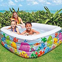 Надувной бассейн для детей INTEX 57471 Аквариум 159x159x50 см от 3 лет