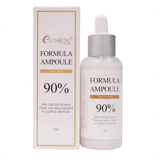 ESTHETIC HOUSE Сыворотка для лица С ЗОЛОТОМ И УЛИТКОЙ- FORMULA AMPOULE GOLD SNAIL, 80 мл