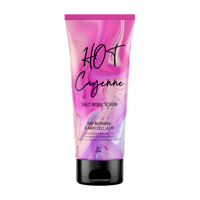 Солевой скраб для тела с экстрактами красного перца и имбиря J:ON Hot Cayenne Salt Body Scrub 250 гр