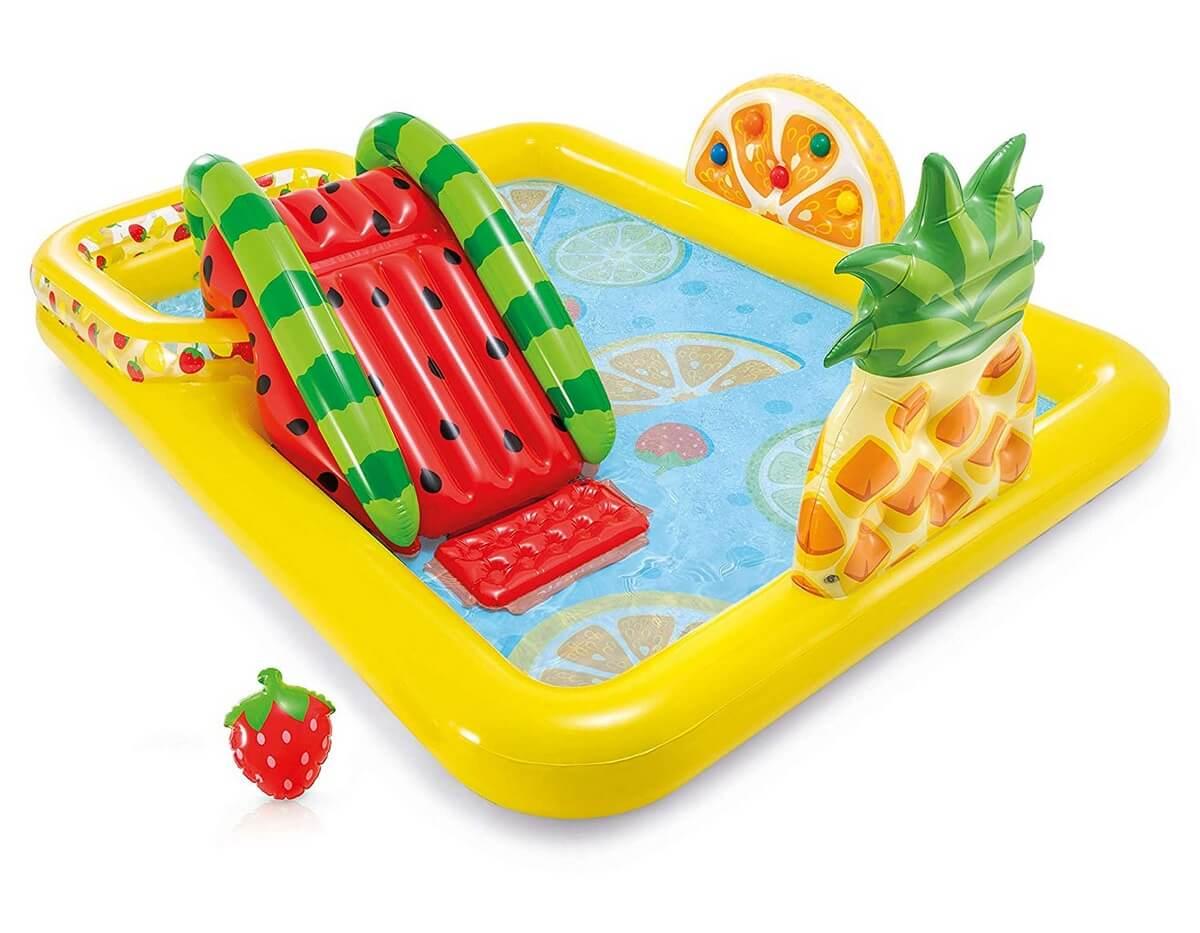 Детский надувной центр-бассейн Intex Веселые фрукты (57158NP, 244х191х91 см)