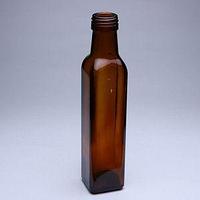Бутылка стеклянная 250 мл 0,250  "MARASCA" коричневая (31,5)
