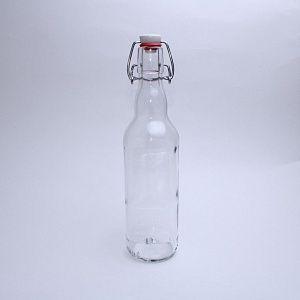 Бутылка стеклянная 500 мл «Бугельная» 0,500 л. (прозрачная) с пробкой