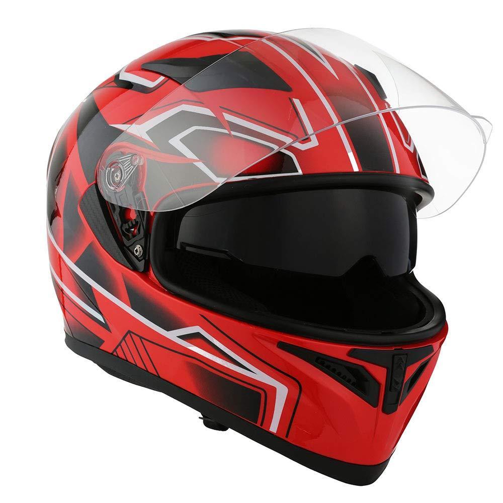 Мотоциклетный шлем 1STORM HJK316 интеграл с очками красный M - фото 7 - id-p156635271