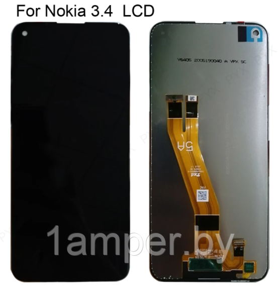 Дисплей Original для Nokia 3.4 В сборе с тачскрином Черный