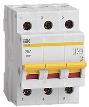 Выключатель нагрузки (мини-рубильник) ВН-32 3Р 25А IEK MNV10-3-025