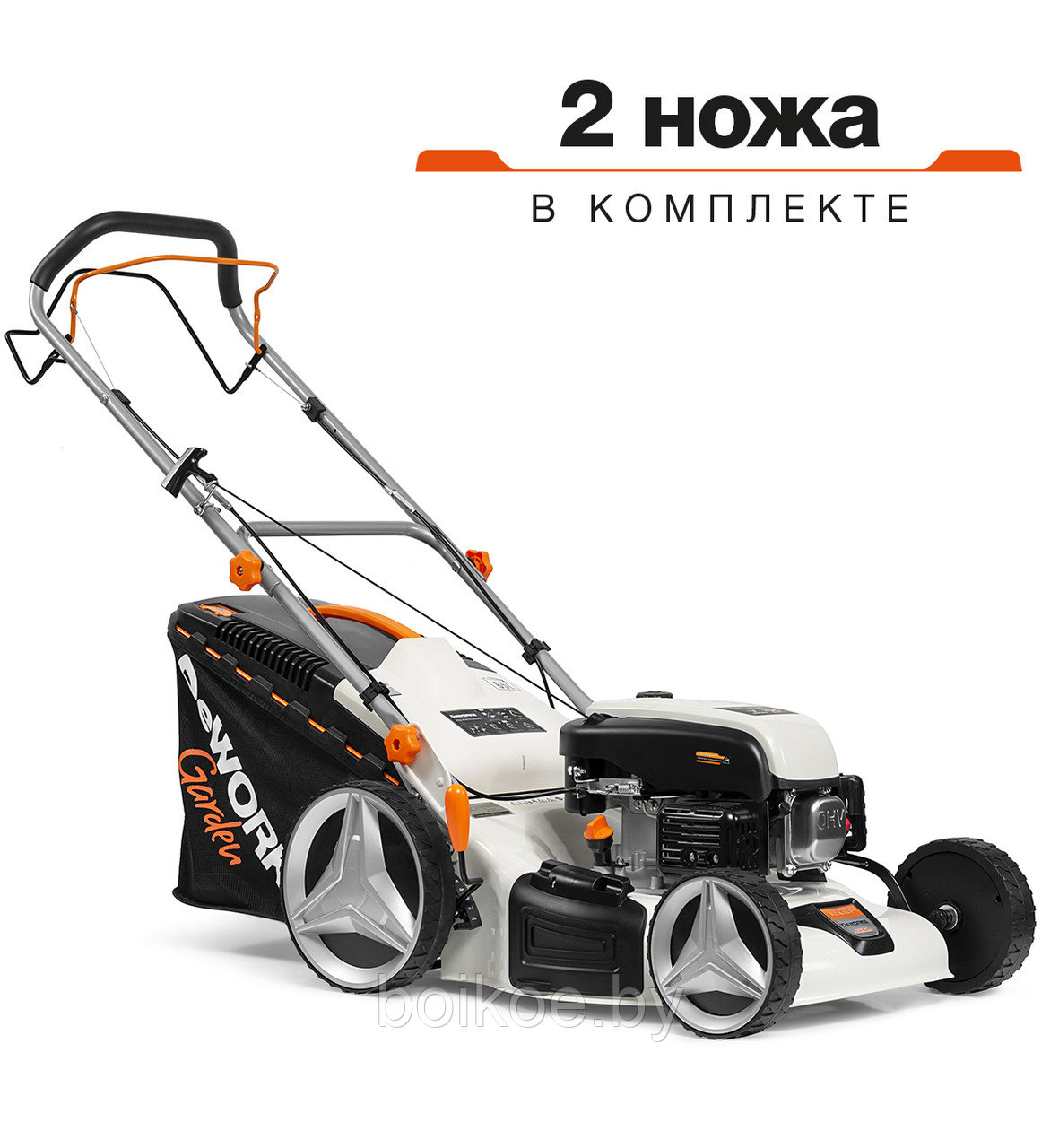 Газонокосилка бензиновая самоходная DeWORKS L 50SP (5 л.с.) - фото 2 - id-p156636309