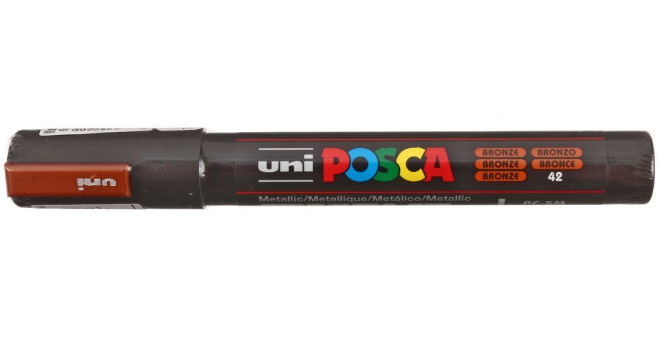 Маркер на водной основе Uni Posca бронзовый - фото 1 - id-p156557191