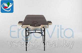 Складной массажный стол ErgoVita Master Alu (коричневый+кремовый), фото 3