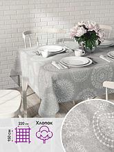 Скатерть "Тату" прямоугольная , 220*150см ,серый