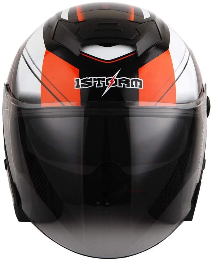 Шлем скутер 1STORM HJK526 открытый с очками черный матовый XL - фото 9 - id-p156729039