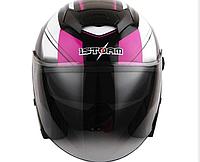 Шлем мотоцикл 1STORM HJK526 открытый с очками розовый L