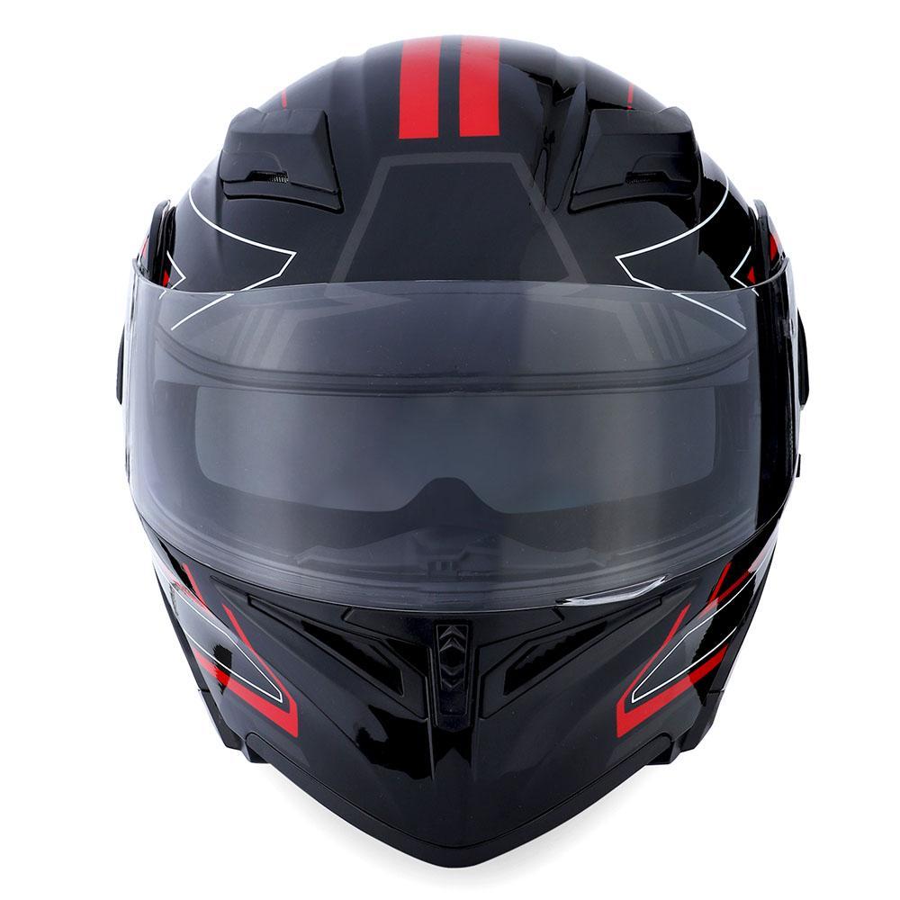 Шлем мото 1STORM HB89 модуляр (с очками) черный матовый L - фото 2 - id-p156729187