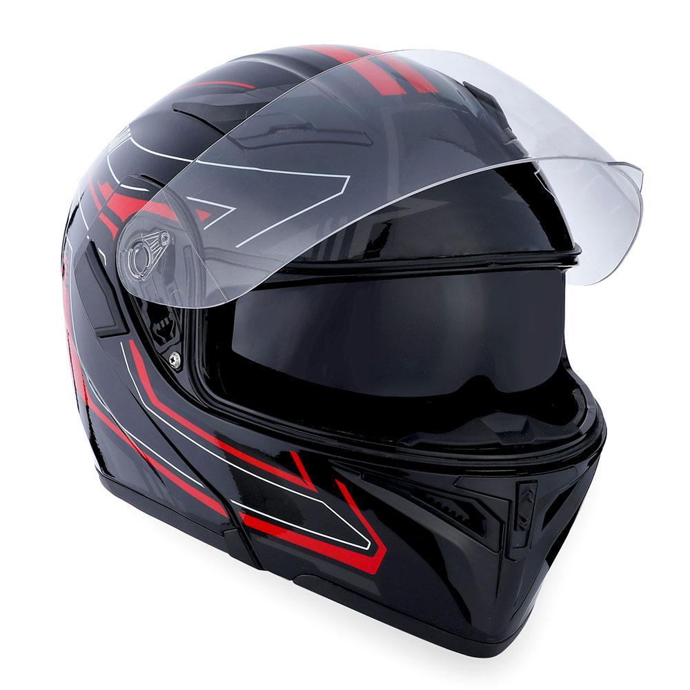 Шлем мото 1STORM HB89 модуляр (с очками) черный матовый L - фото 9 - id-p156729187