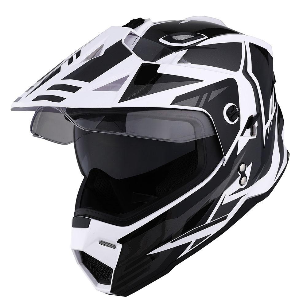 Кроссовый шлем 1STORM HF802 с очками серый L - фото 2 - id-p156730131