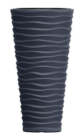 Горшок цветочный Sand Slim 350, антрацит
