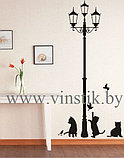 Наклейка на стену для детей «Котята и фонарь», фото 2