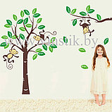 Наклейка на стену для детского сада «Деревце и обезьянки XXL», фото 2