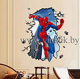 Наклейка на стену для мальчиков «Человек-Паук сквозь стену XL», фото 4